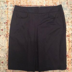 NWOT Brooks Brothers Navy Pleat Front Skirt